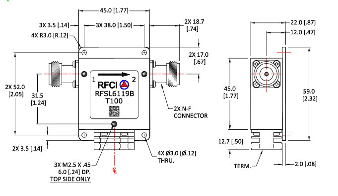 RFCI RFSL6119B-T100隔離器