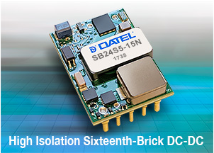 DATEL SB系列高隔離1/16磚型DC-DC轉(zhuǎn)換器