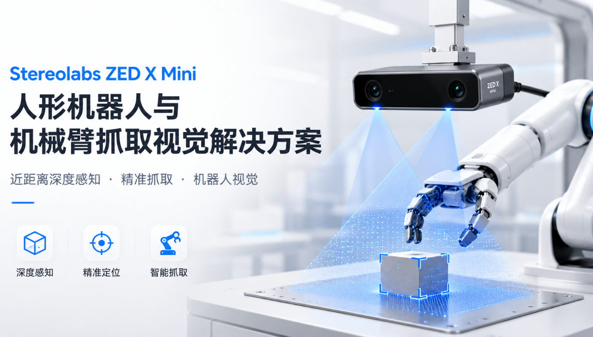 Stereolabs ZED X Mini：人形機器人與機械臂抓取視覺解決方案